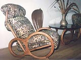 Furniture Design Tropical Hard Wood Batik Fabric Morris Chair