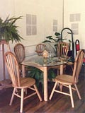 Kitchen Table Glass Top Solar Café Chairs