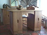  Cypre Wood Office Furniture Kneehole Pedestal Desk