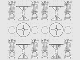 Furniture Accents Café Table & Chairs Pedestal